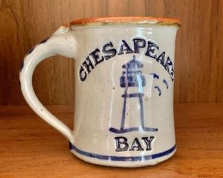 $20 - "Chesapeake Bay",  signed mug - 4"H; 6'W; 5"Diam