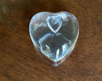$50 - Steuben heart  - 3"x3"