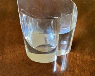 $140 Steuben heart glass paperweight #1  4"H; 4"W; 4"D