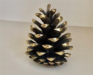 $20 - Brass pine cone.  3"H; 2.5"Diam