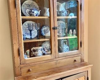 $850 - Antique poplar cupboard c.1800