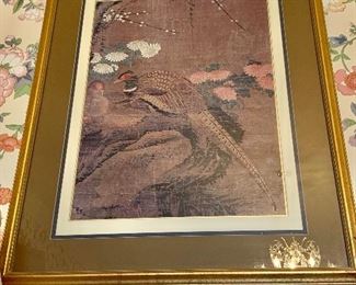 $125 - Framed and matted pheasant print.  35.5"H; 29"W
