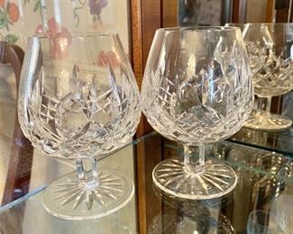 $60 - Pair Waterford brandy balloon glasses.   4.7'H; 4.5"W
