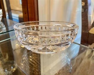 $25 - Waterford trinket bowl.  2.25" H, 5" L, 2.75" W.