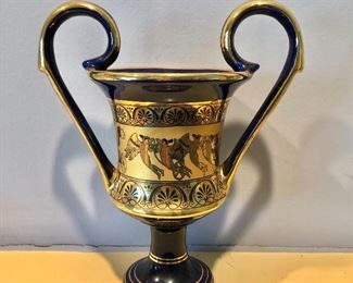 $35 Greek style vase with handles.   8"H; 6"W; 4"D 