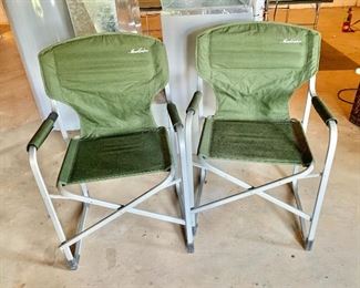 $80 - Set of 2 camp chairs.  Each 39.75" H, 25" W, 20" D, seat height 19".