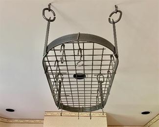 $295 - Metal pot rack - 16" H, 40" L, 18" W. 