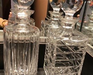 $22 each  Glass crystal decanters 