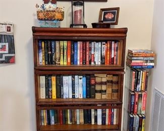 GLOBE WERNEKE BARRISTER BOOKCASE...SOME OF THE MANY BOOKS