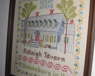 School girl alphabet sampler Williamsburg cross-stitch