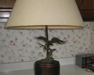Frederick Cooper eagle and wood lamp