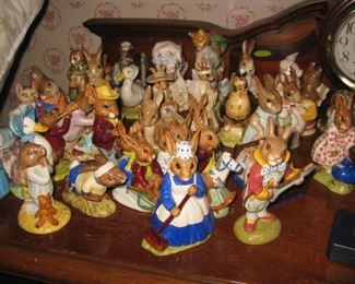 Bunnykins, Beatrix Potter and Royal Albert porcelain collectibles