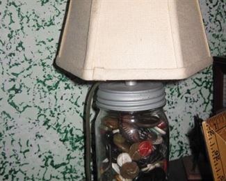 Button jar lamp