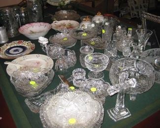 Antique glass, china, crystal