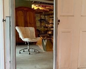 Item 117:  Pier 1 Standing Jewelry Mirror - 21.5"l x 21"w x 65"h:  $125