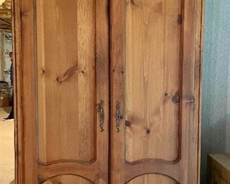 Item 154:  Holmes County Chair Co. Pine Armoire - 45"l x 24"w x 77.5"h:  $150