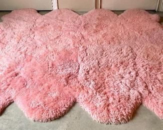 Item 128:  Bowron "Candy Floss" Sheepskin Rug - 72" x 82":  $145