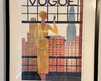 Item 148:  Framed French Vogue Poster - 24.25" x 30.25":  $175