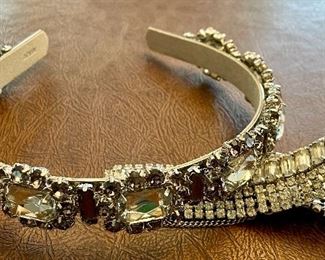 Item 180:  Lot 6 Costume Jewelry - Headband and Rhinestone Bracelet: $16