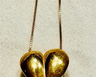 Item 172:  14K Heart on Box Link Chain:  $175