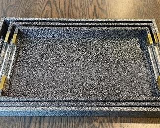 Item 277:  Set of (3) Nesting Trays: $78