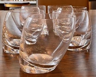 Item 279:  Nambe (5) Crystal Rock Glasses: $84