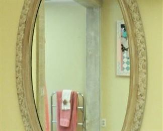 TWO MATCHING OVAL MIRRORS - WILL DIVIDE
