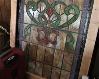 LARGE STAIN GLASS WINDOW 