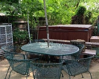 Vintage wrought iron patio set