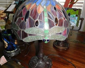 Many dragonfly lamps are located around the home.