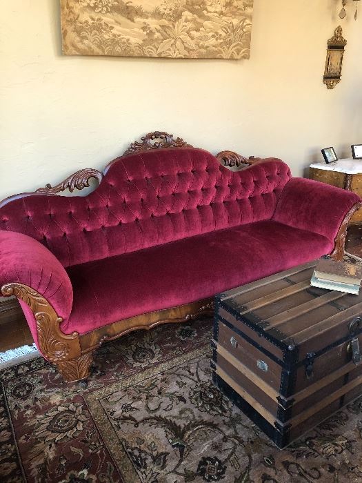Pre-Civil War couch. Beautifully restored. 