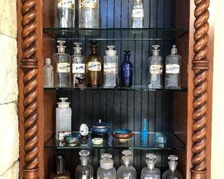 Antique Pharmacy glass jars