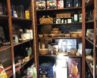 I spy Longaberger baskets in the pantry!