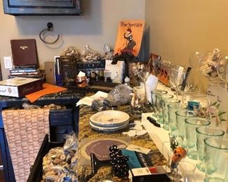 Bar ware, wine books and goodies abound. 