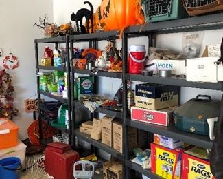 Don’t miss the garage! It is full-tools, garden tools and goodies, Halloween decor, luggage and more. 
