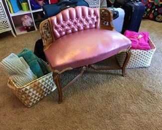 Vintage vanity stool