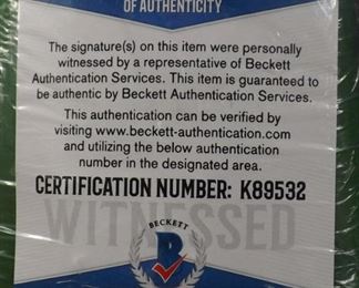Boba Fett Signed Blaster Certificate Of Authenticity