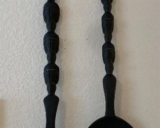 Large Wooden Fork and Spoon