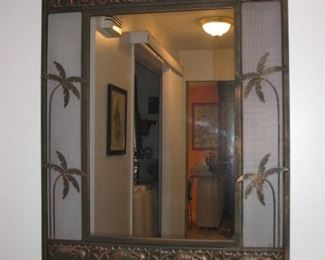 #22 - $35.00 - mirror elephant palm tree design