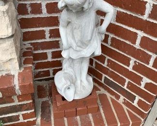 Girl with pitcher garden statue