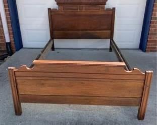 Antique East Lake Full Bed headboard, footboard and rails