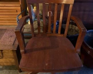 Antique lawyers desk chair