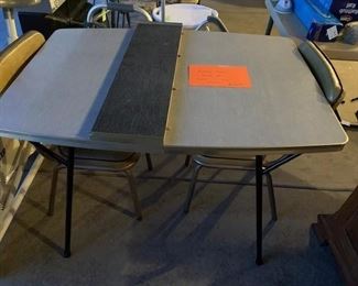 Small vintage chrome and formica dinette with 2 chairs