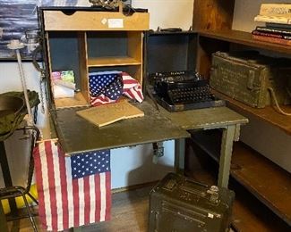 ARMY field gear, portable desk, table, ammo boxes