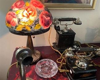 Reverse painted lamp