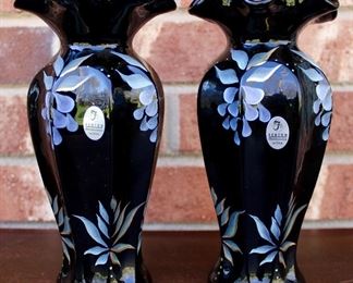 Hand Painted Fenton Vase / Vases