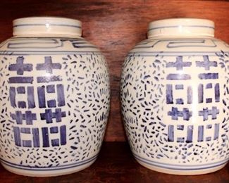 Blue and White Ginger Jars