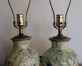 Signed Seagrove Pottery Lamps