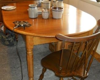 Dining room table and hutch