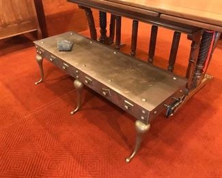 footmans coffee table bench brass